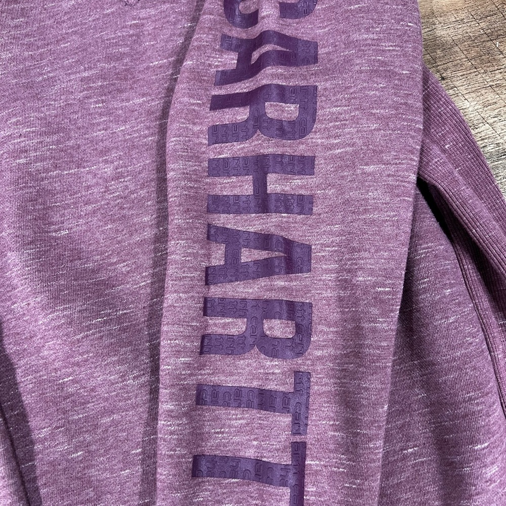 Carhartt Women's Heathered Purple Crewneck Sweater - Picture 3 of 5